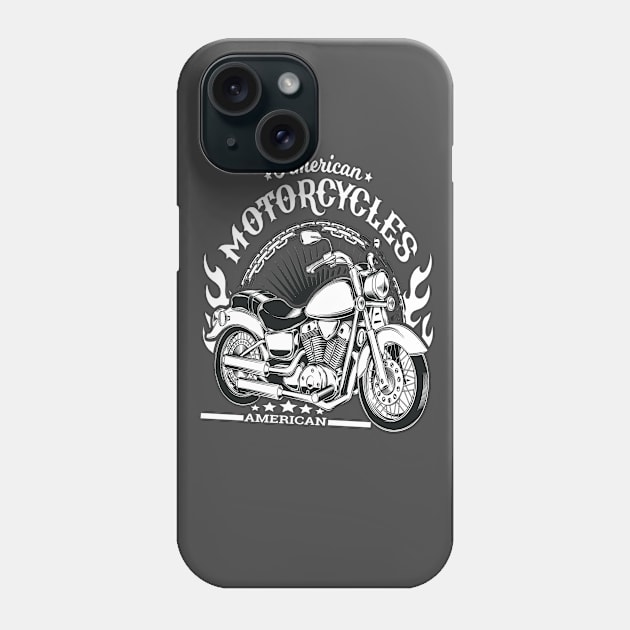 American Motorcycle Biker Style Phone Case by JeffDesign