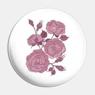 Bouquet of roses, branch of pink roses Pin