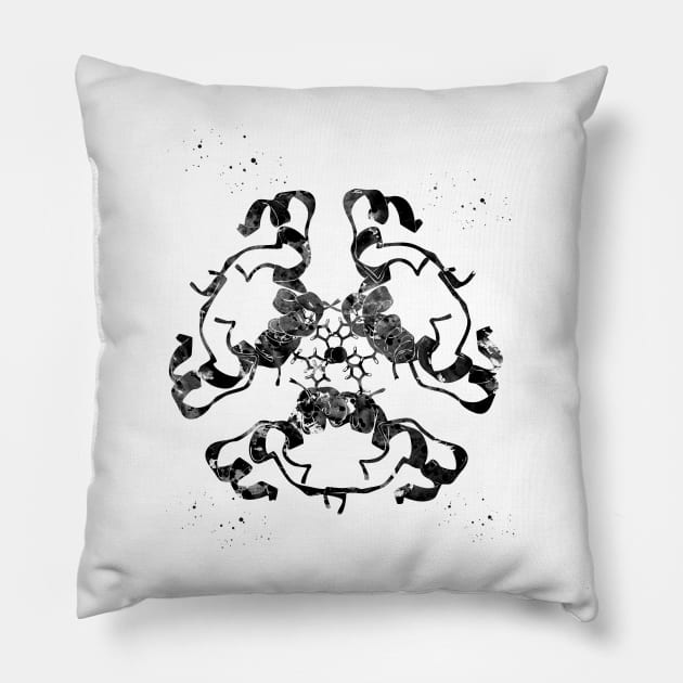 Insulin Structure Pillow by erzebeth