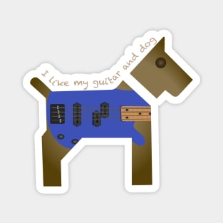 I like my guitar dogs Magnet