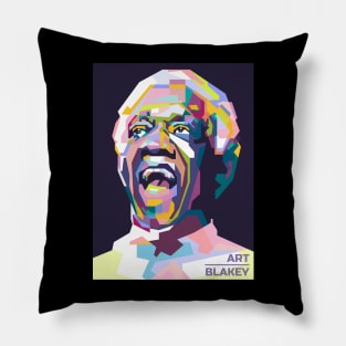 Abstract Popart Art Blakey in WPAP Pillow