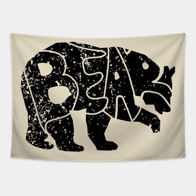 Bear Logo (Distressed) Tapestry by TaliDe