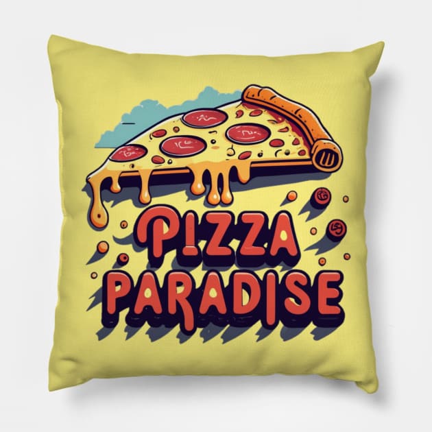 pizza paradise Pillow by AOAOCreation