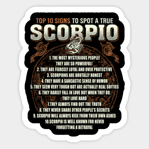 Top 10 Signs To Spot A True Scorpio - Scorpio Zodiac Sign - Sticker ...