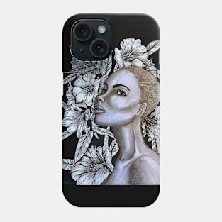 Strong Woman with Flowers Phone Case