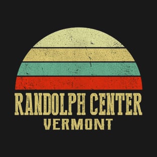 RANDOLPH CENTER VERMONT Vintage Retro Sunset T-Shirt