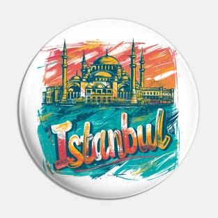 Istanbul Retro Turkey t-shirt Pin