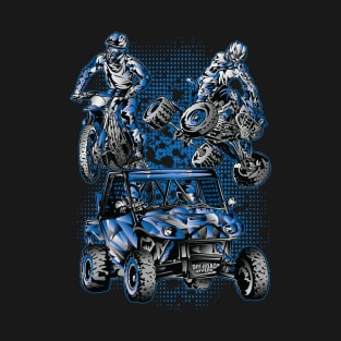 Blue Motocross Extreme T-Shirt