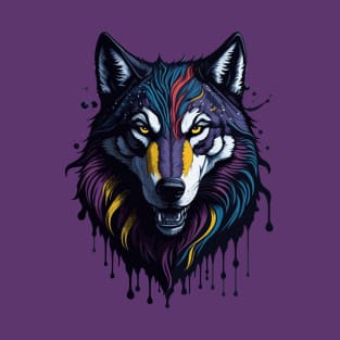 Dark Wolf Illustration T-Shirt