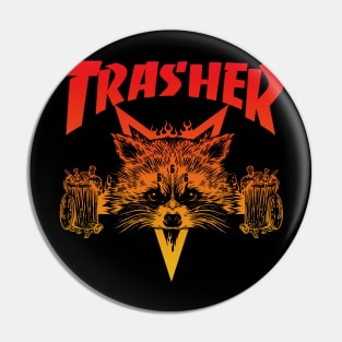 TRASHER (red yellow hue) Pin