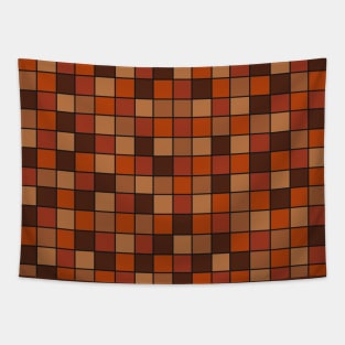 Rust Colours Grid Tapestry