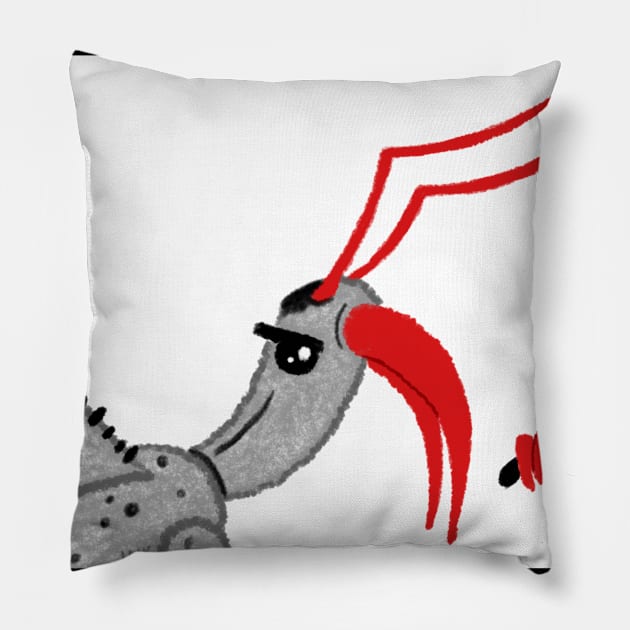 Assassin Beetle Pillow by Inktopodes