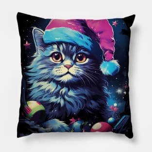 Meowrry Christmas Pillow