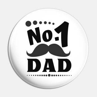 # 1 Papa Dad Funny Beard Men's Best Father Pin