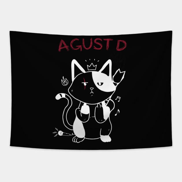 Agust D BTS Suga Min Yoongi CAT Tapestry by WacalacaW