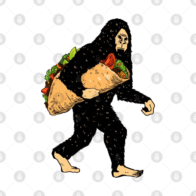 Bigfoot Carrying Taco by Tesszero