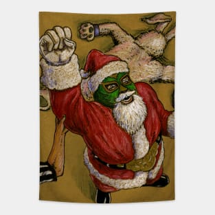 Luchador Santa Tapestry