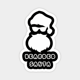 bearded santa white image tshirt Magnet