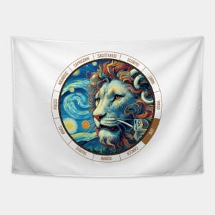 ZODIAC Leo - Astrological LEO - LEO - ZODIAC sign - Van Gogh style - 7 Tapestry