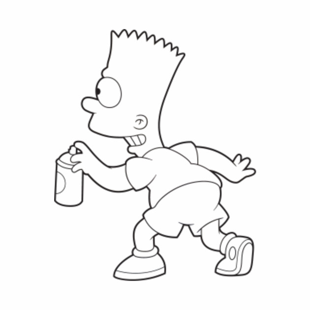 Spray Paint Bart Bart Baseball T Shirt Teepublic