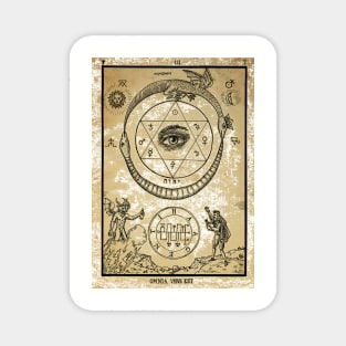 OMNIA VNVS EST - Alchemy Woodcut Collection Magnet