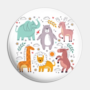 Happy Animals Pin