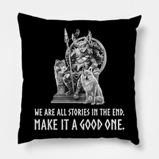 Inspirational Viking Mythology Norse God Odin Motivational Pillow