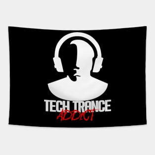 Tech Trance Addict - White Tapestry