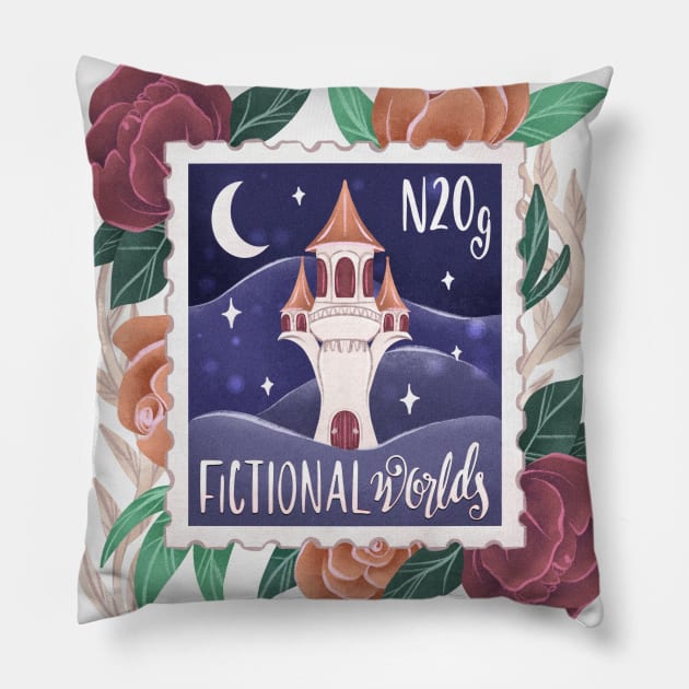 FICTIONAL WORLDS Pillow by Catarinabookdesigns
