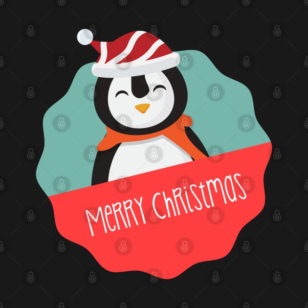 Merry Christmas Cute Penguin by area-design