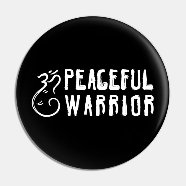 Peaceful Warrior, Vegan Gifts 2023, 2024, Yoga Gifts 2023, 2024, Vegan Christmas Gifts Pin by KindWanderer