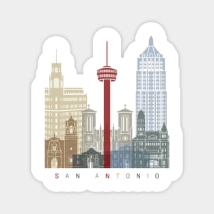 San Antonio skyline poster Magnet