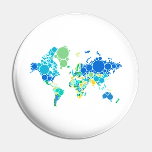 abstract world map with colorful dots Pin