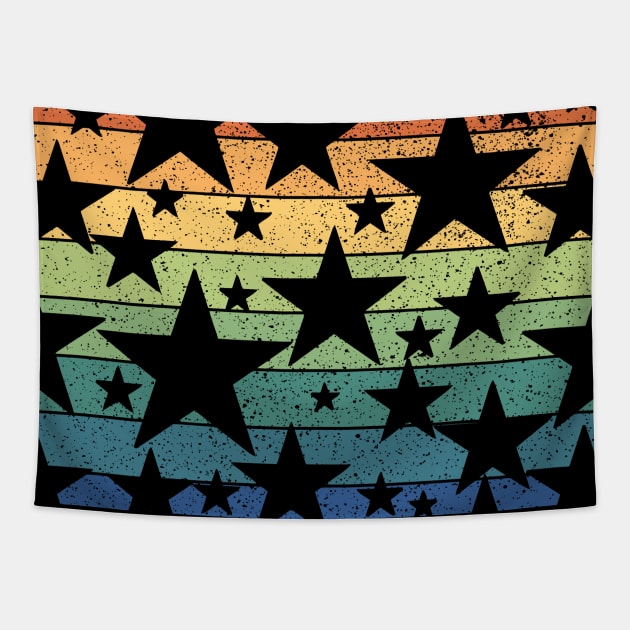 Distressed Gay Pride Stars and Bars Tapestry by Muzehack