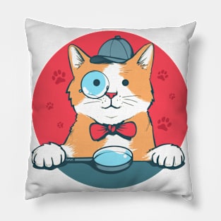 Cat Detective Pillow