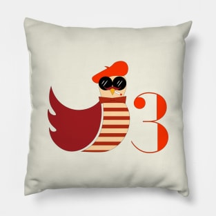 3 French Hens Pillow