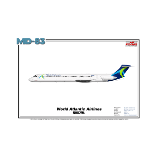 McDonnell Douglas MD-83 - World Atlantic Airlines (Art Print) T-Shirt