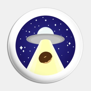 Doughnut abduction UFO Pin