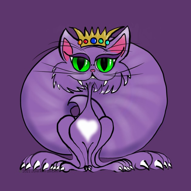 Pretty-Pretty Purple King Kitty by Julie Ann Stricklin