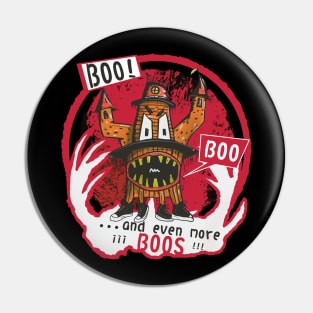 Boo! And even more boos. Halloween haunted house. Pin