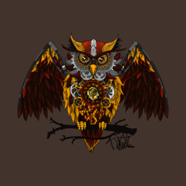 Steampunk owl  owl  tshirt  teepublic
