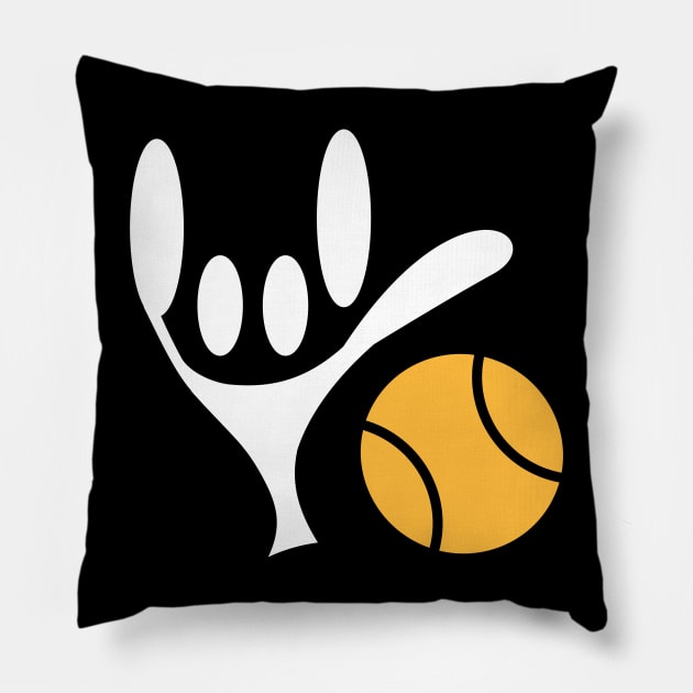 ASL Sign Language Love Padel Pillow by whyitsme