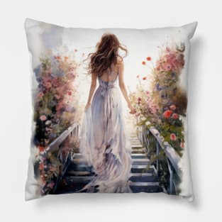 Path to the garden Pillow