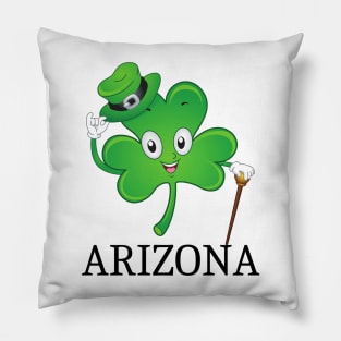 St Patrick's  Irish Shamrock arizona, Irish Gift for Wife Pillow