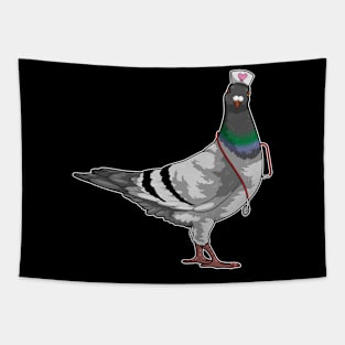 Pigeon Nurse Stethoscope Tapestry