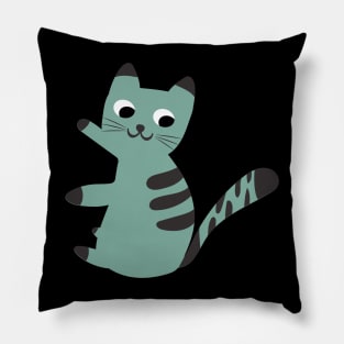 Cute cat childish print. Perfect for t-shirt, apparel, cards, poster, nursery decoration. Vector Illustration Pillow