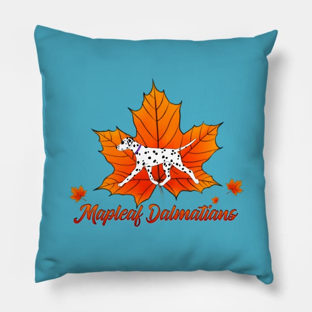 Mapleaf Dalmatians Pillow by FLCupcake