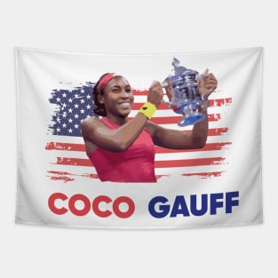 Coco Gauff Champion Tapestry