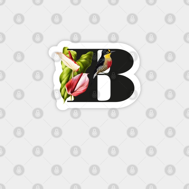 Botanical Alphabet B Magnet by froileinjuno