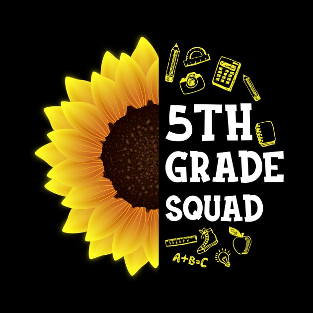 5th Grade Squad Sunflower Students Teachers first day of school by hardyhtud